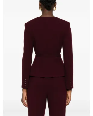 Roland Mouret ベルト付きラップジャケット - レッド - サムネイル4