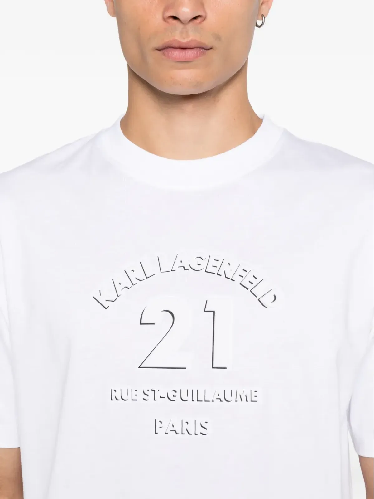 Karl Lagerfeld ロゴ入りコットンTシャツ - 画像4