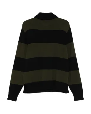 Simone Rocha ストライプ柄 装飾カラー ポロシャツ - グリーン - サムネイル2