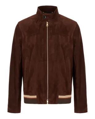 Paul Smith スエード ジップファスナー付きジャケット - ブラウン - サムネイル1