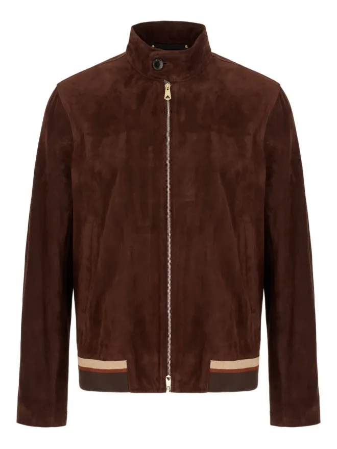 Paul Smith Paul Smith スエード ジップファスナー付きジャケット - ブラウンの商品画像