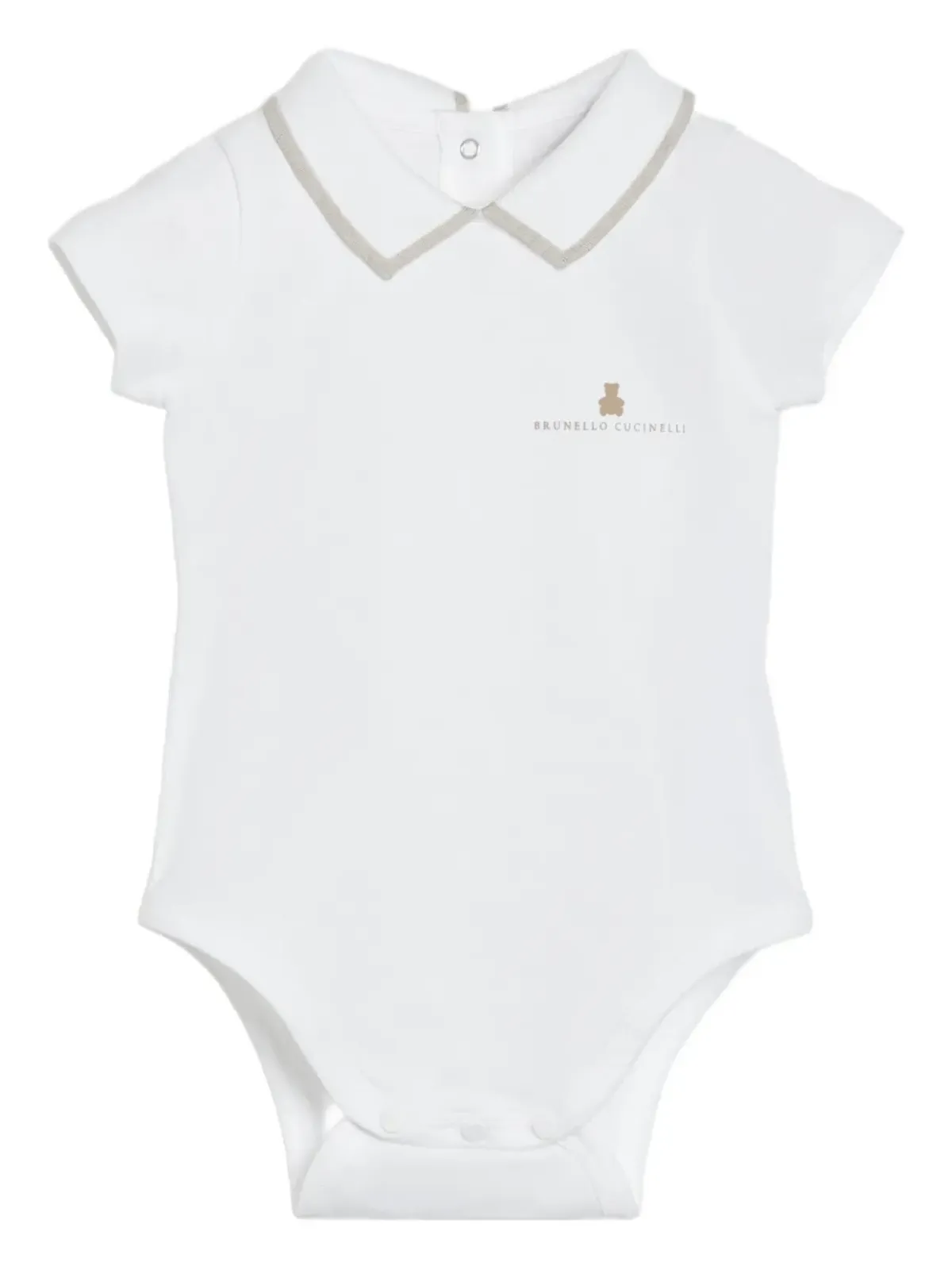 Brunello Cucinelli Kids Bernie-print ボディスーツ（2枚組） - White - 画像5
