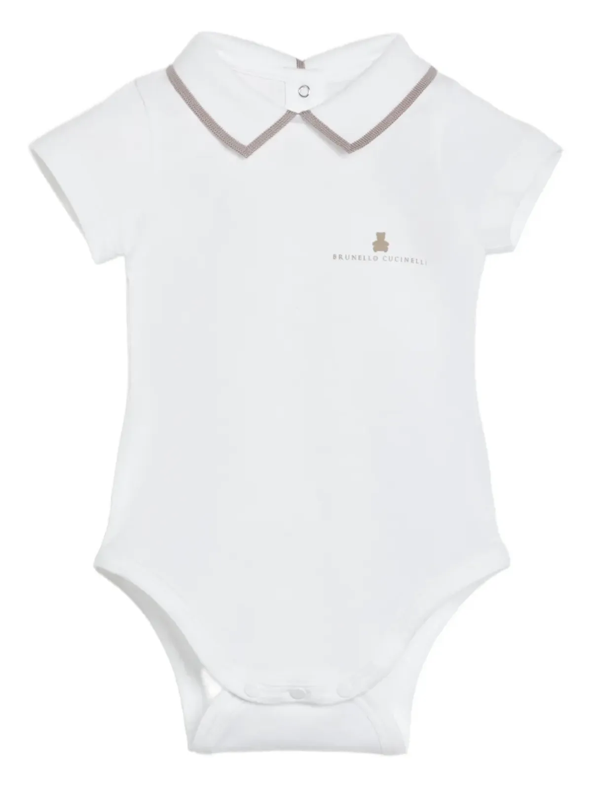 Brunello Cucinelli Kids Bernie-print ボディスーツ（2枚組） - White - 画像3