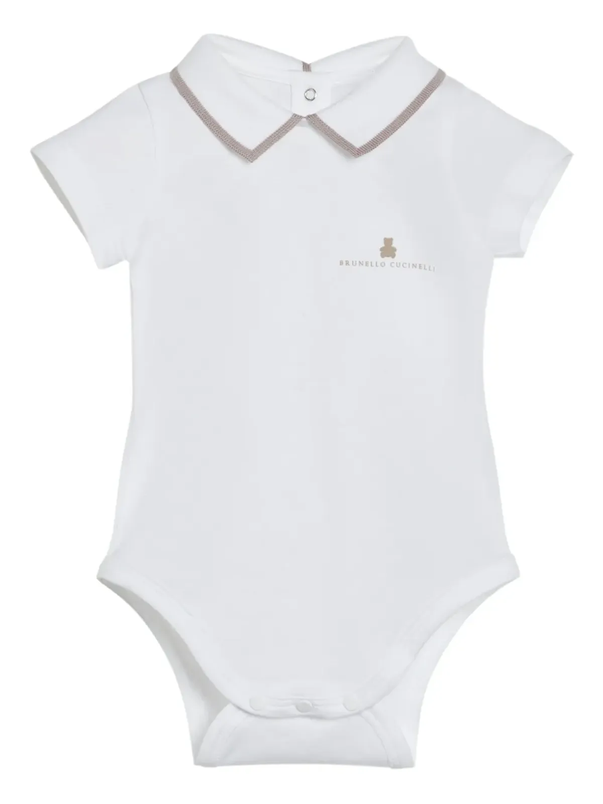 Brunello Cucinelli Kids Bernie-print ボディスーツ（2枚組） - White - 画像4