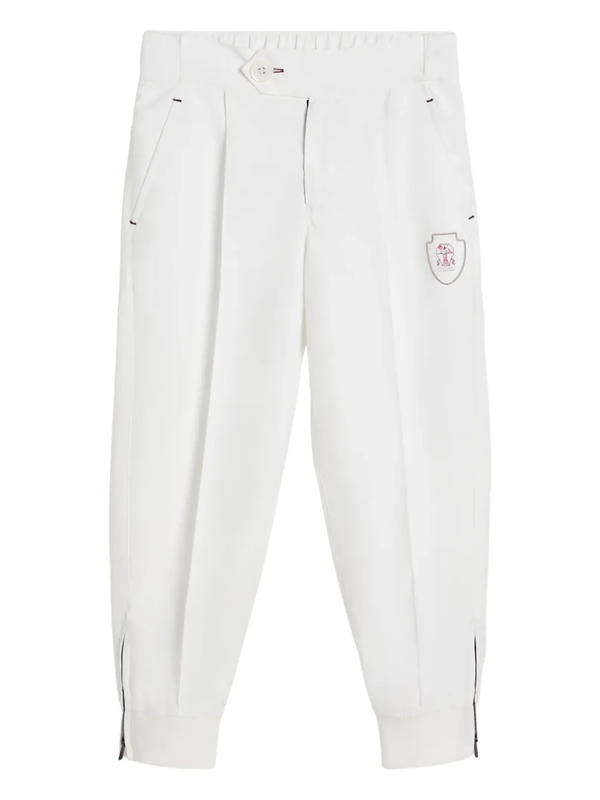 Brunello Cucinelli Kids ロゴパッチパンツ - 画像1