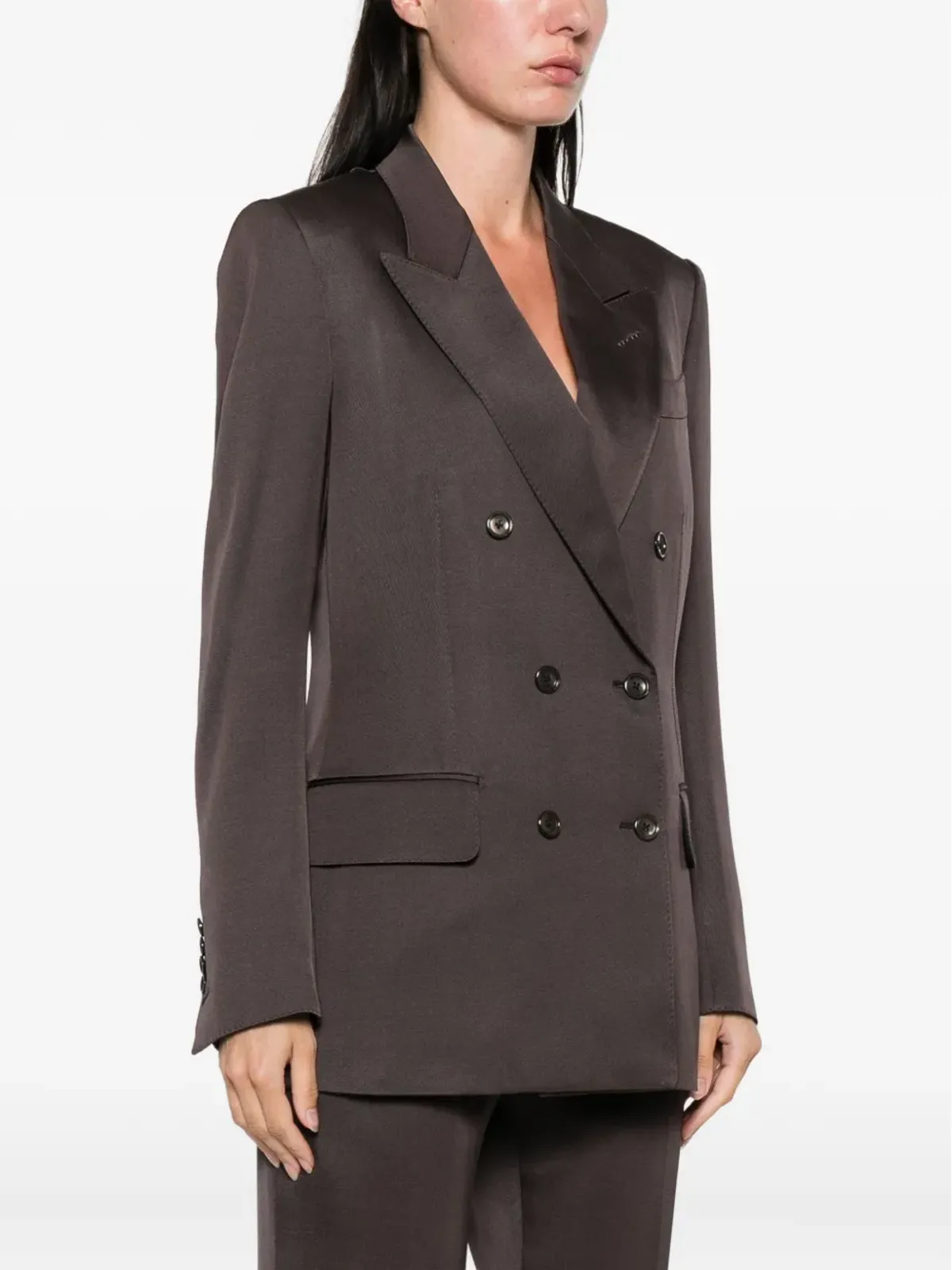 TOM FORD ダブルブレスト シルク混ジャケット - 画像3