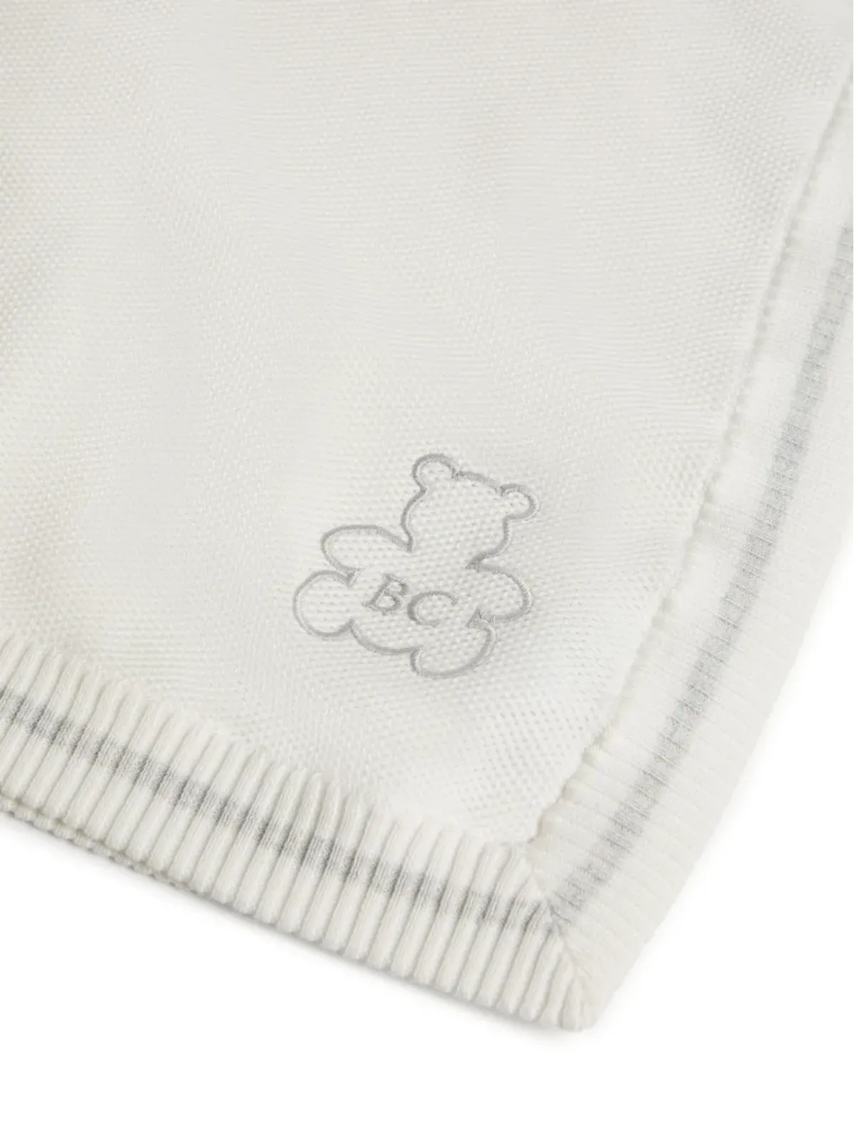 Brunello Cucinelli Kids ロゴ刺繍ブランケット - 画像2
