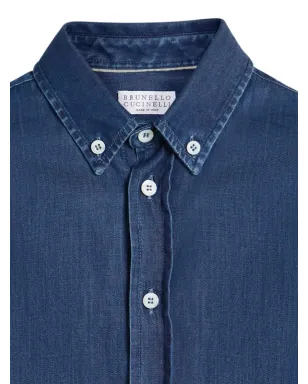 Brunello Cucinelli Kids 軽量デニムシャツ - サムネイル4