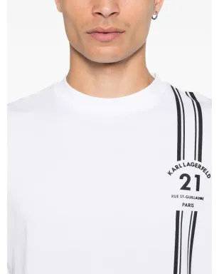 Karl Lagerfeld ストライプディテールTシャツ - サムネイル4