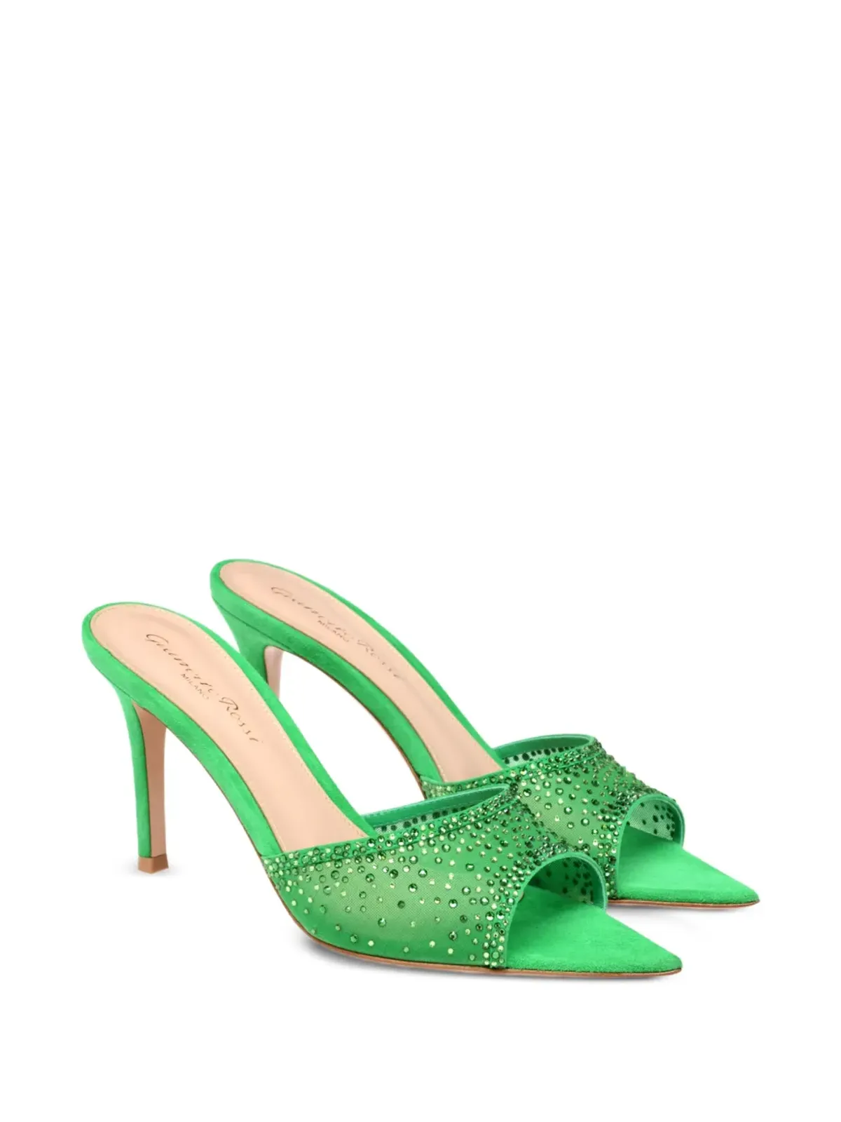 Gianvito Rossi 85mm Rania クリスタルエンベリッシュド サンダル - 画像2