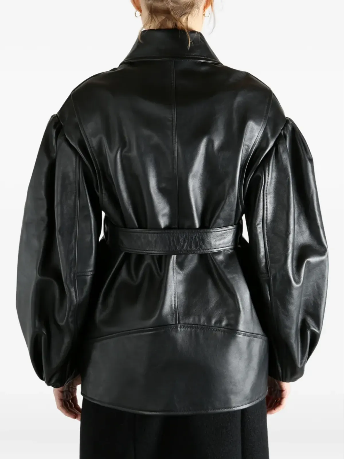 Simone Rocha ベルト付きレザージャケット - 画像4