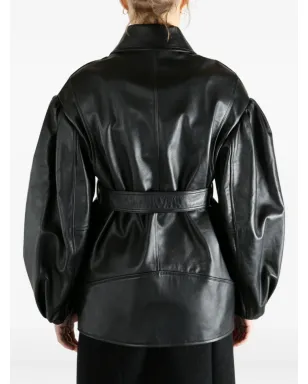Simone Rocha ベルト付きレザージャケット - サムネイル4