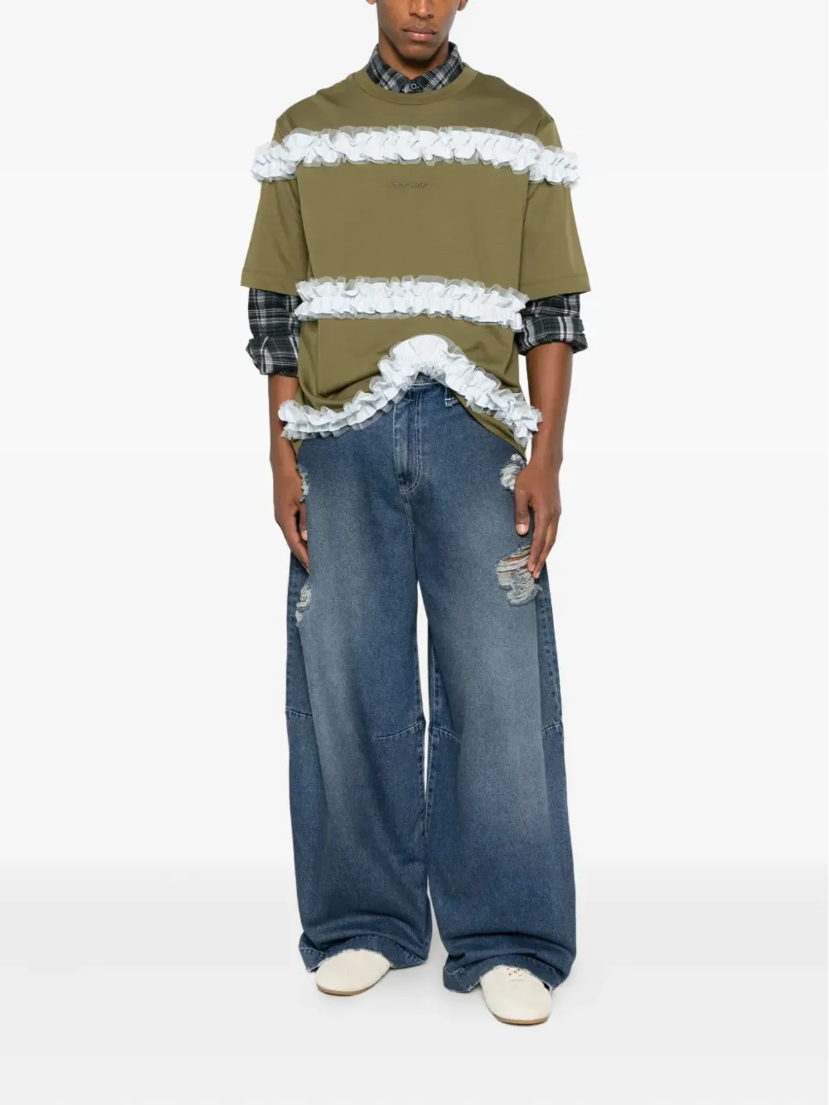 Simone Rocha 五ポケットデニムジーンズ - 画像2