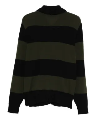 Simone Rocha ストライプ柄カーディガン ブラック - サムネイル2