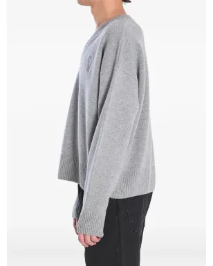 AMI Paris Vネックリブニットセーター - サムネイル3