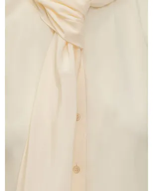 Alberta Ferretti ネックタイ付きノースリーブシャツ - サムネイル3