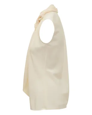 Alberta Ferretti ネックタイ付きノースリーブシャツ - サムネイル4