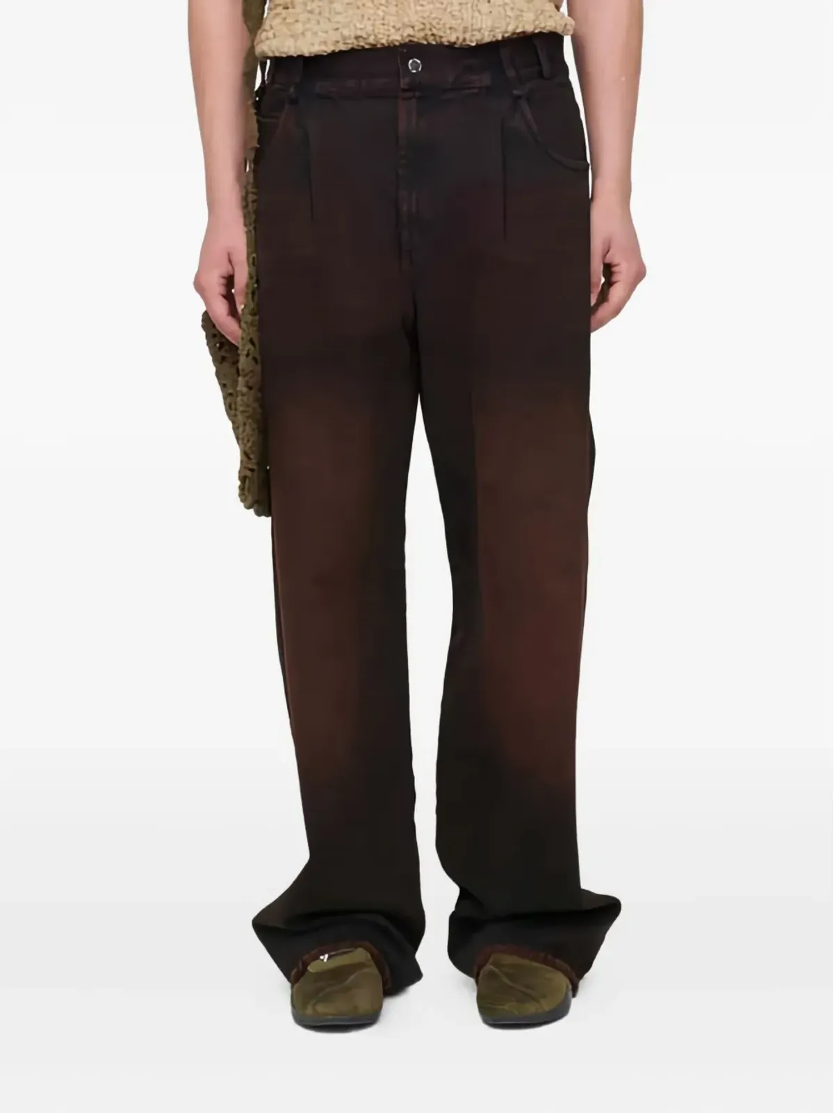 Song For The Mute Les Olympiades pleated jeans - Brown - 画像2