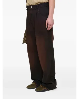 Song For The Mute Les Olympiades pleated jeans - Brown - サムネイル3