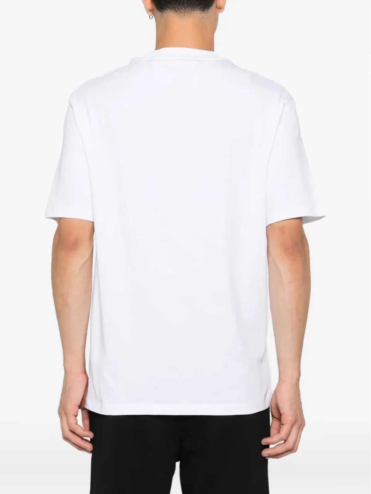 Karl Lagerfeld ロゴプレート コットン Tシャツ ホワイト - 画像3