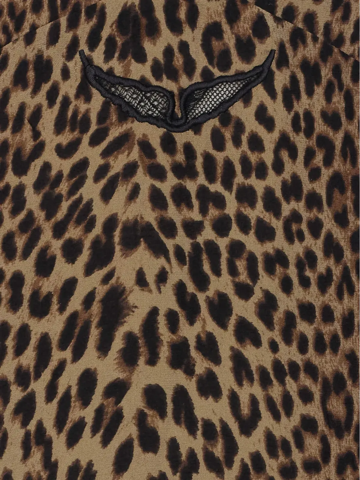 Zadig&Voltaire レーストリム付きヒョウ柄ミディドレス - 画像4
