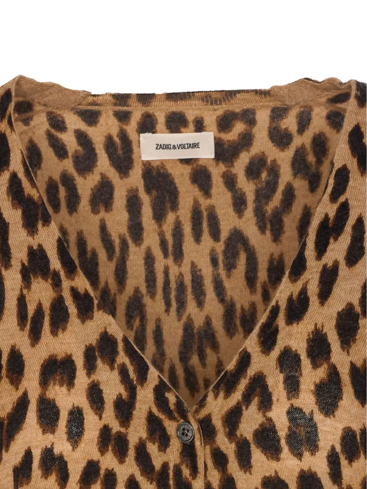 Zadig&Voltaire レオパード柄ボタンカーディガン - 画像4
