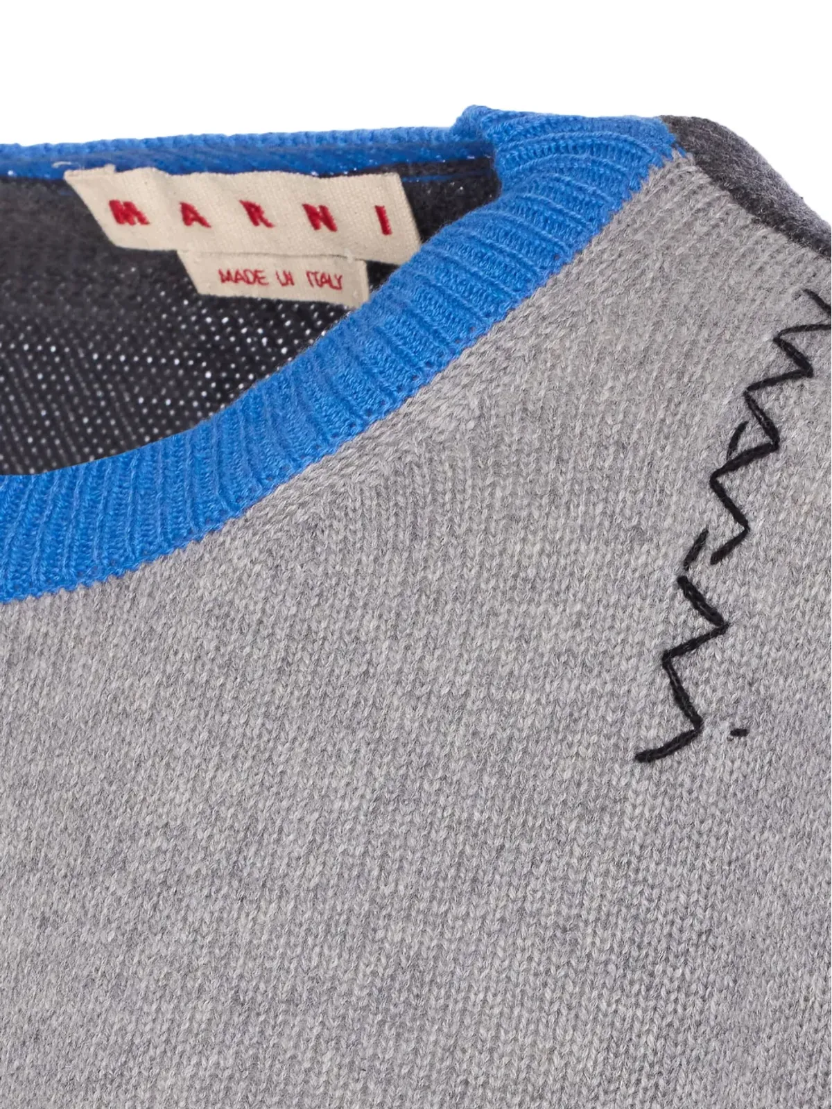 Marni colour-block cashmere sweater - Grey - 画像3