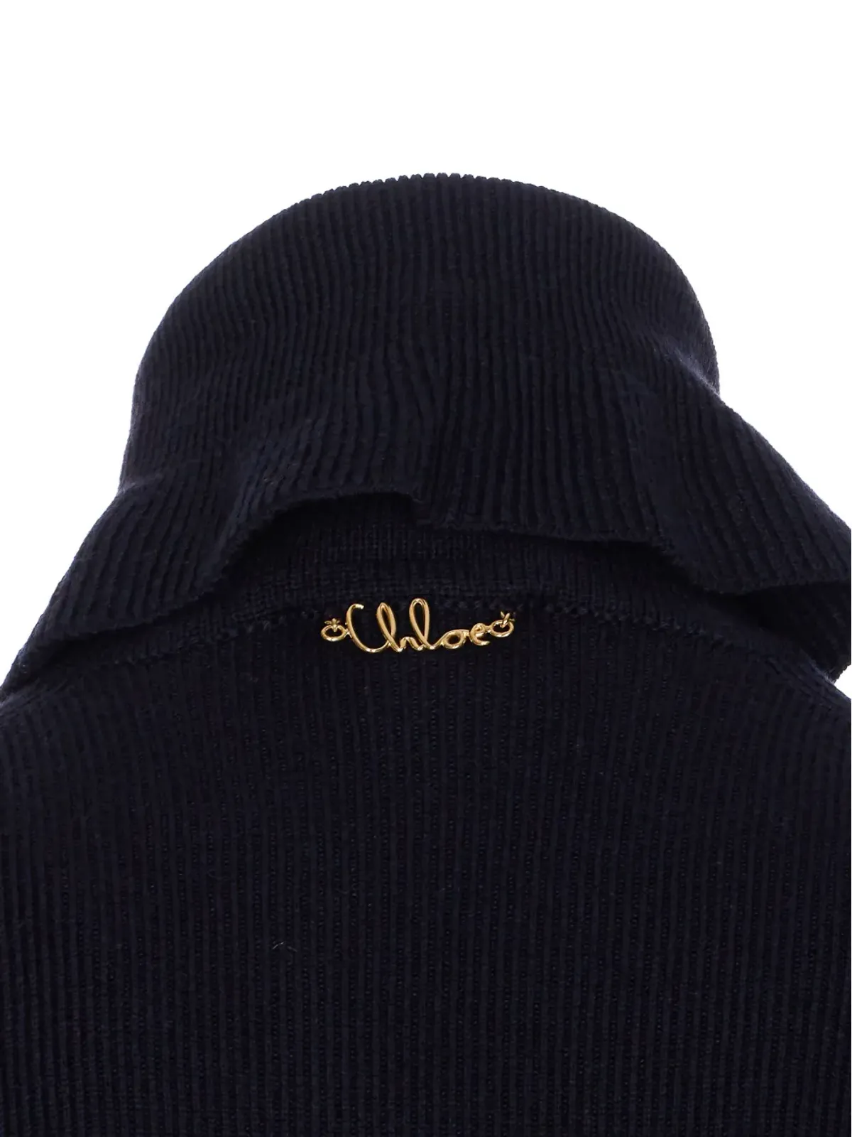 Chloé ハイネック・フリルカフス セーター ブルー - 画像4