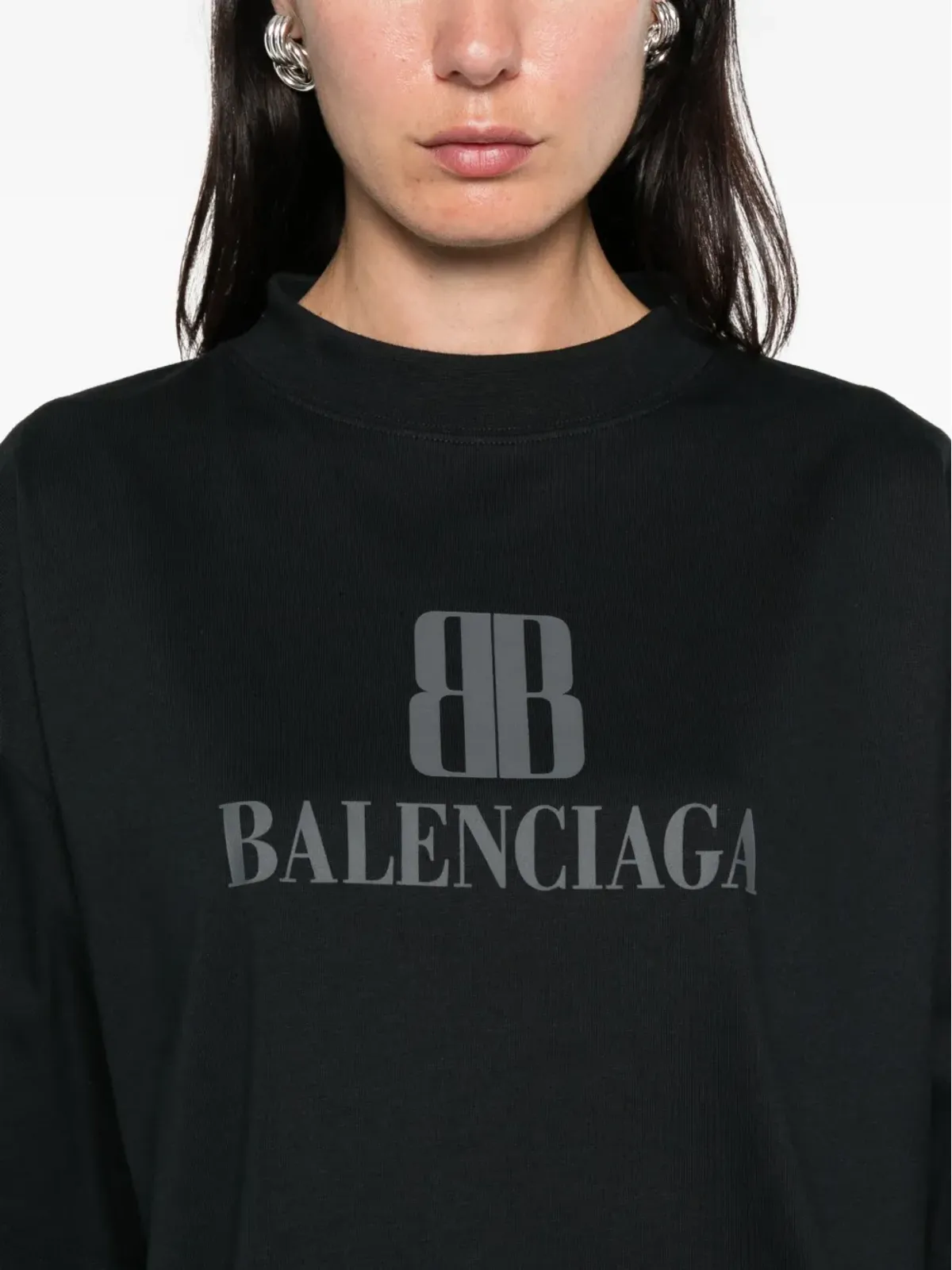 Balenciaga ロゴプリント コットン Tシャツ - 画像5