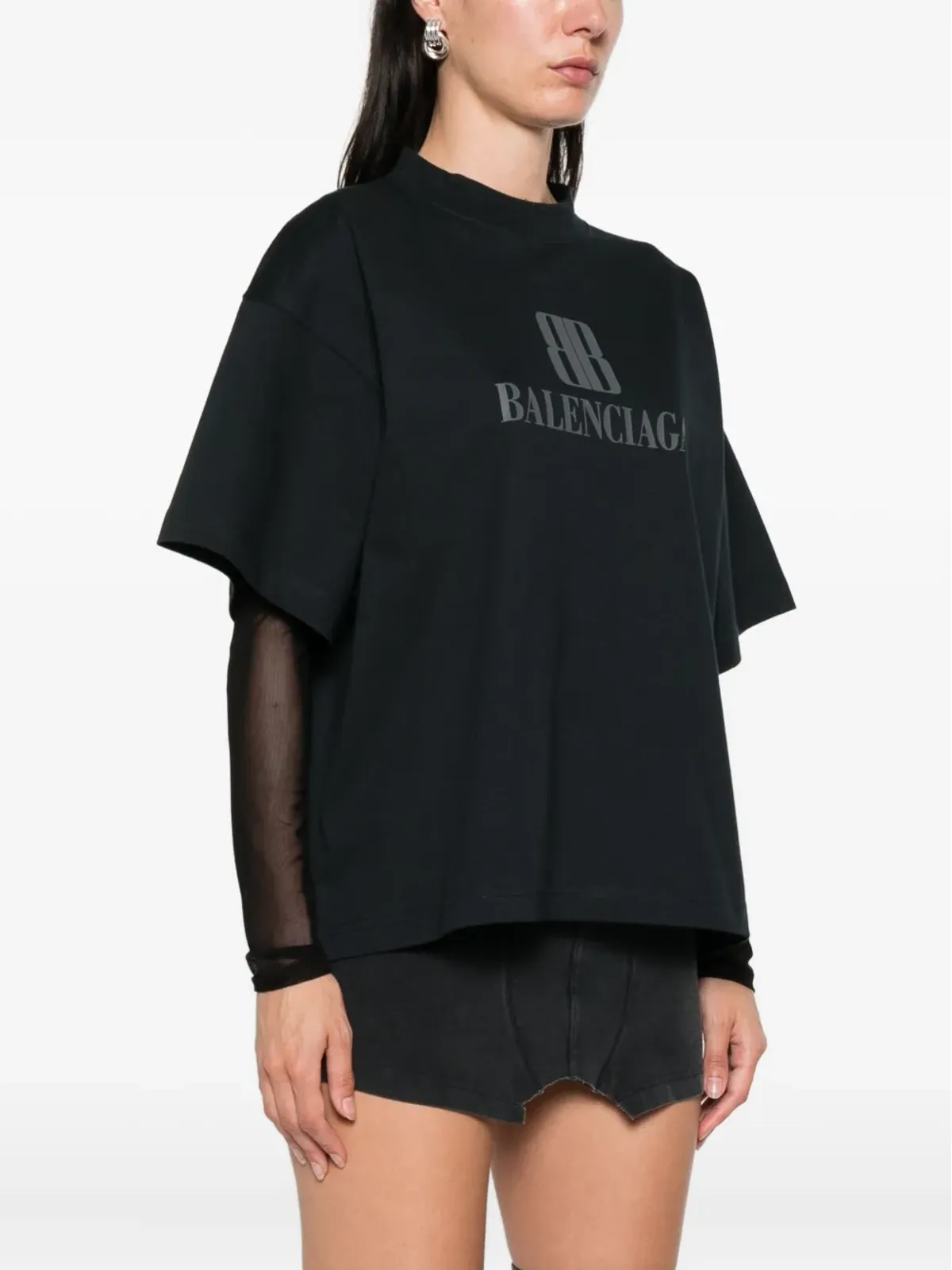Balenciaga ロゴプリント コットン Tシャツ - 画像3