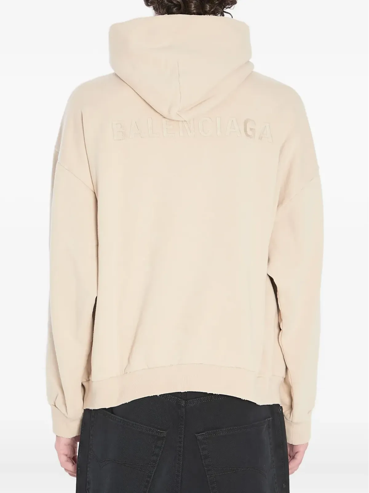 Balenciaga 刺繍ロゴ入りフリースフーディー - 画像4