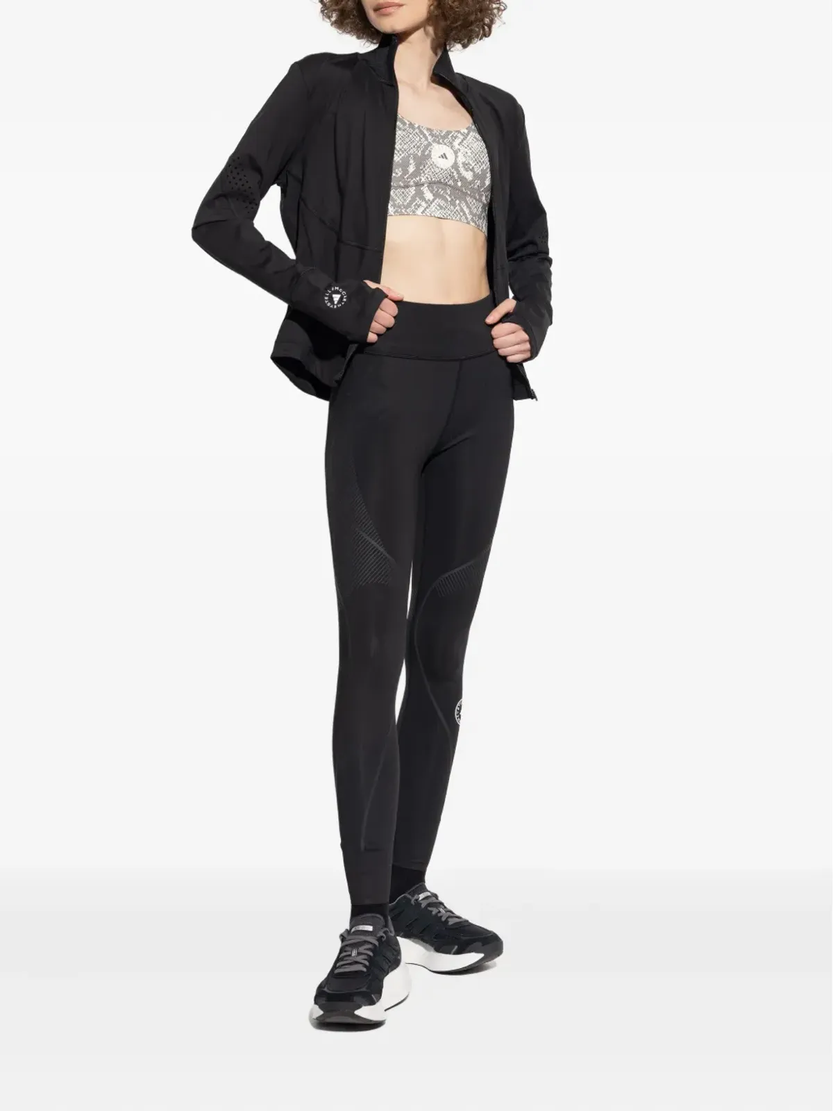 adidas by Stella McCartney レーサーバック蛇柄プリントスポーツブラ - 画像2