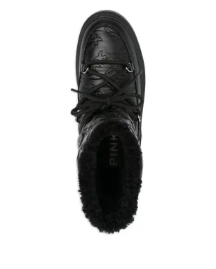 PINKO 40mmキルテッド・プラットフォームブーツ - ブラック - サムネイル4