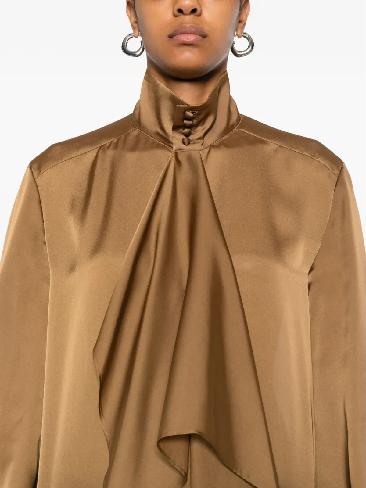 sacai ハイネック・フリルシャツ - 画像5