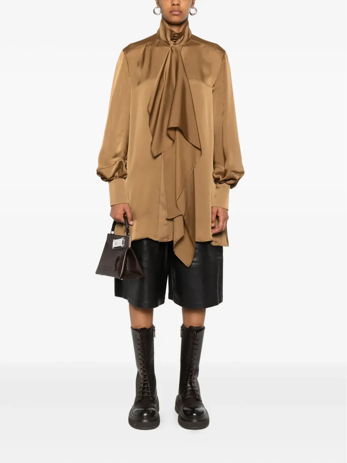 sacai ハイネック・フリルシャツ - 画像2