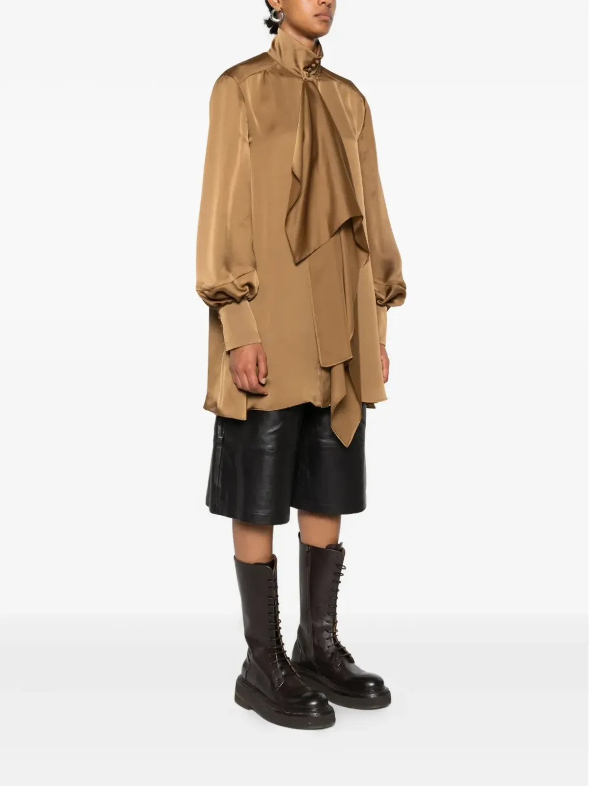 sacai ハイネック・フリルシャツ - 画像3