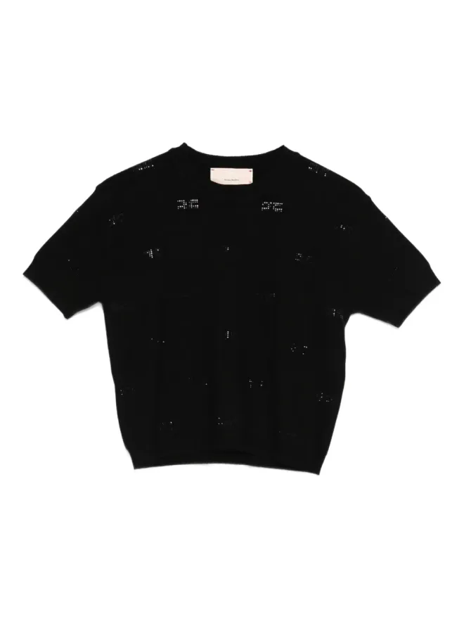 Elisabetta Franchi Kids Elisabetta Franchi Kids エンベリッシュド半袖トップ - ブラックの商品画像
