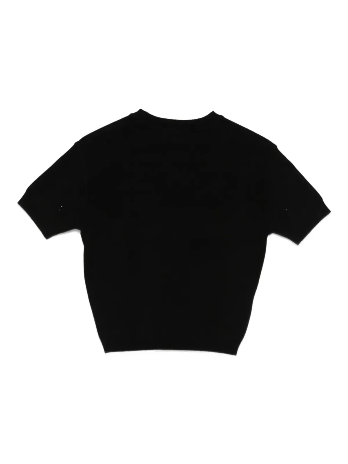 Elisabetta Franchi Kids エンベリッシュド半袖トップ - ブラック - 画像2