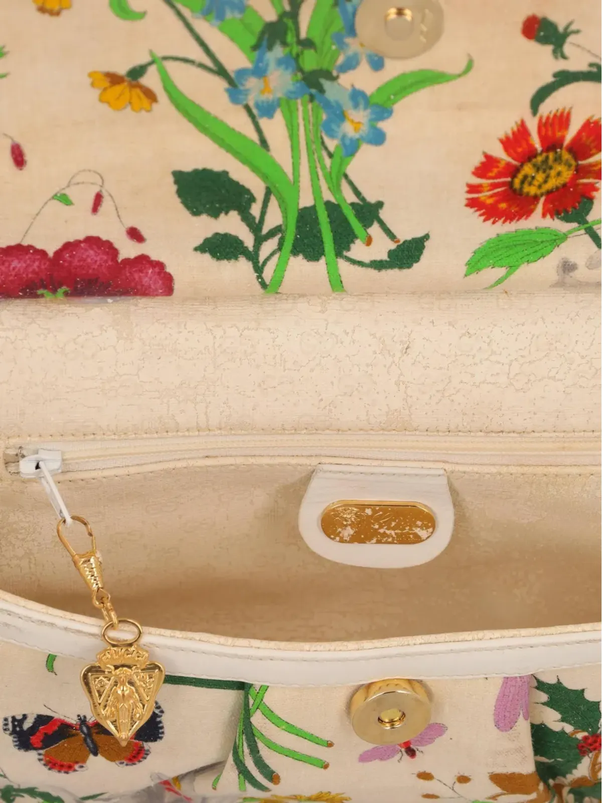 Gucci Pre-Owned Flora flap clutch bag - Neutrals - 画像5