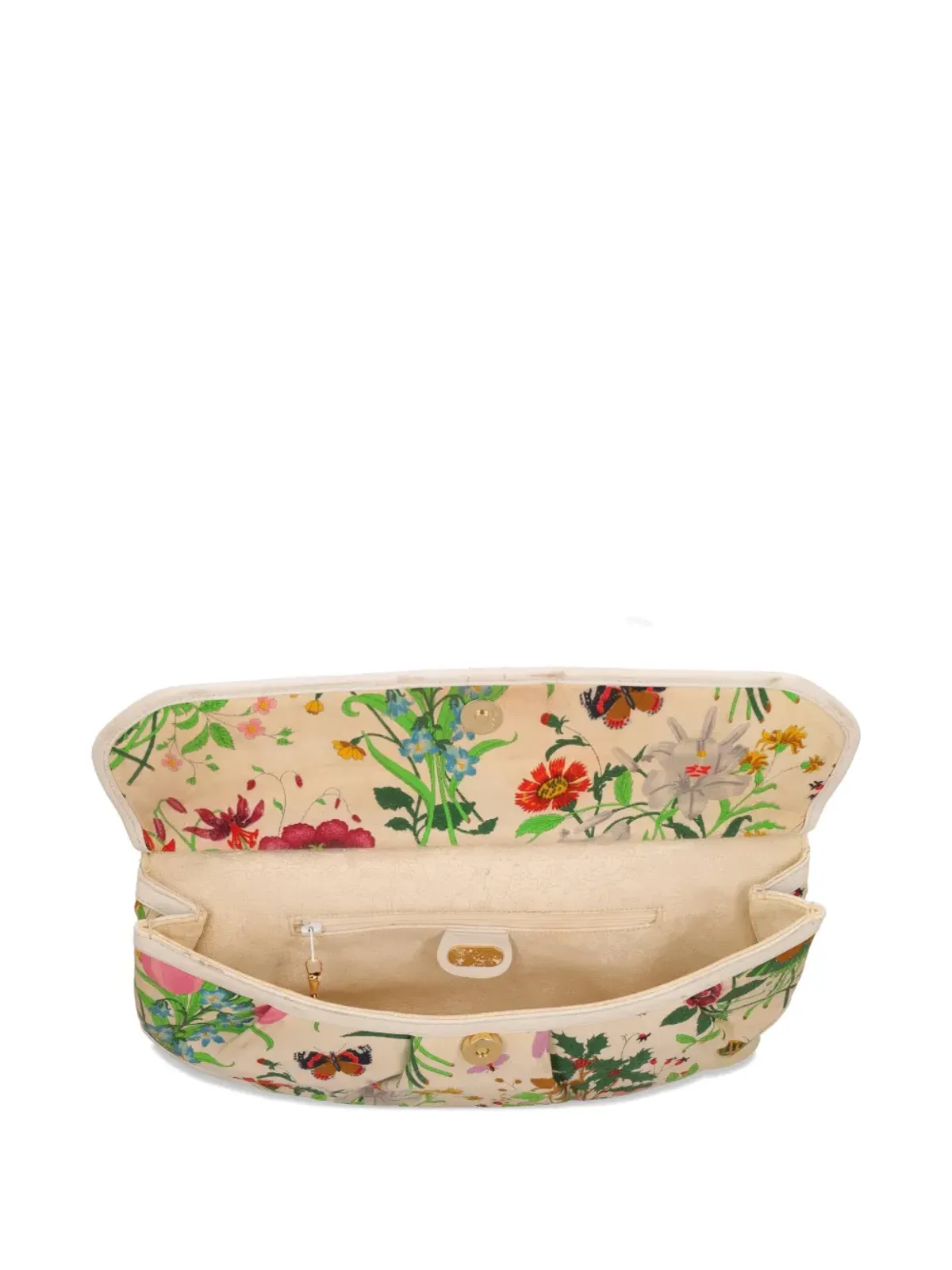 Gucci Pre-Owned Flora flap clutch bag - Neutrals - 画像4
