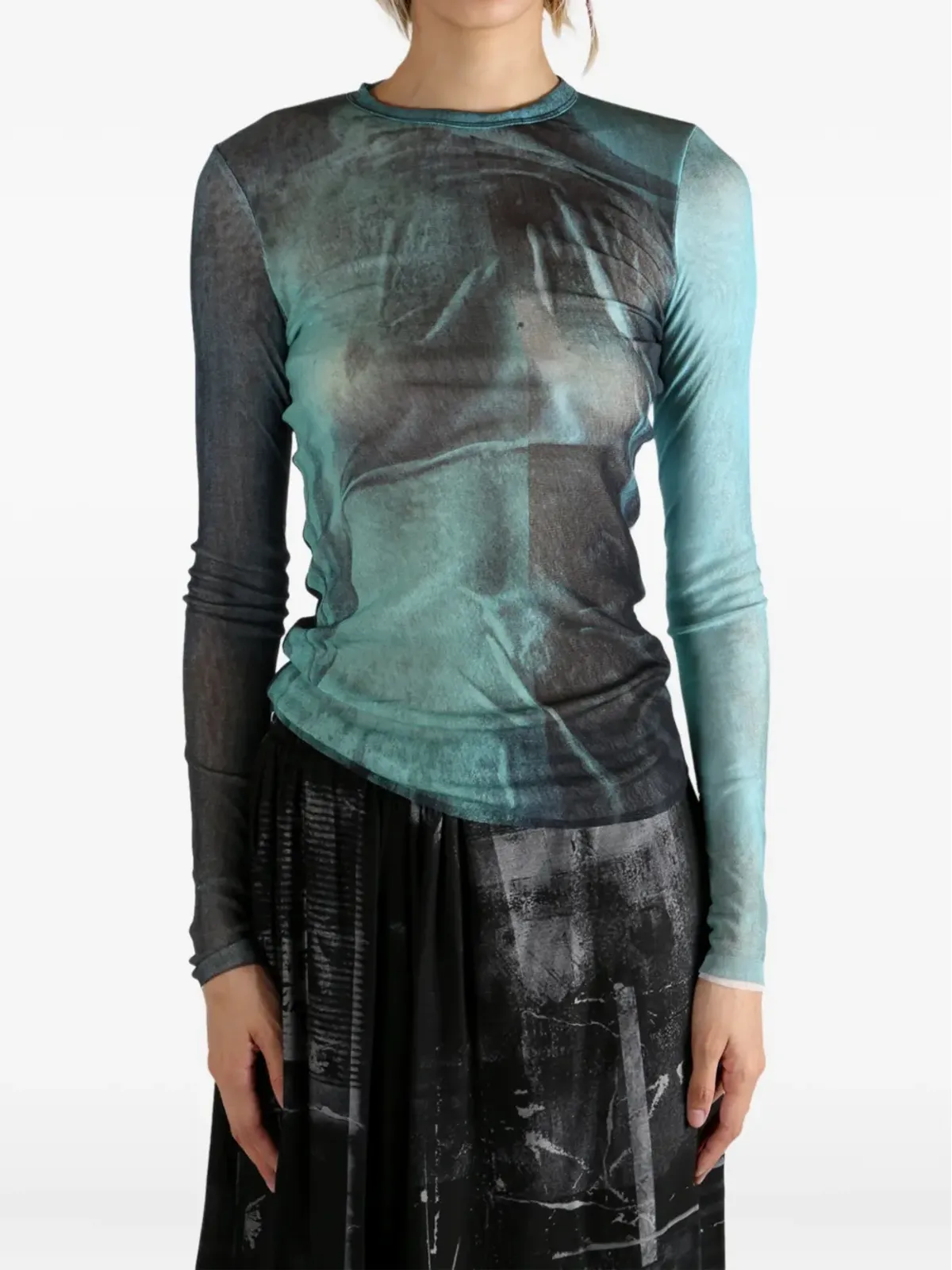 Jean Paul Gaultier 抽象柄長袖Tシャツ - 画像2