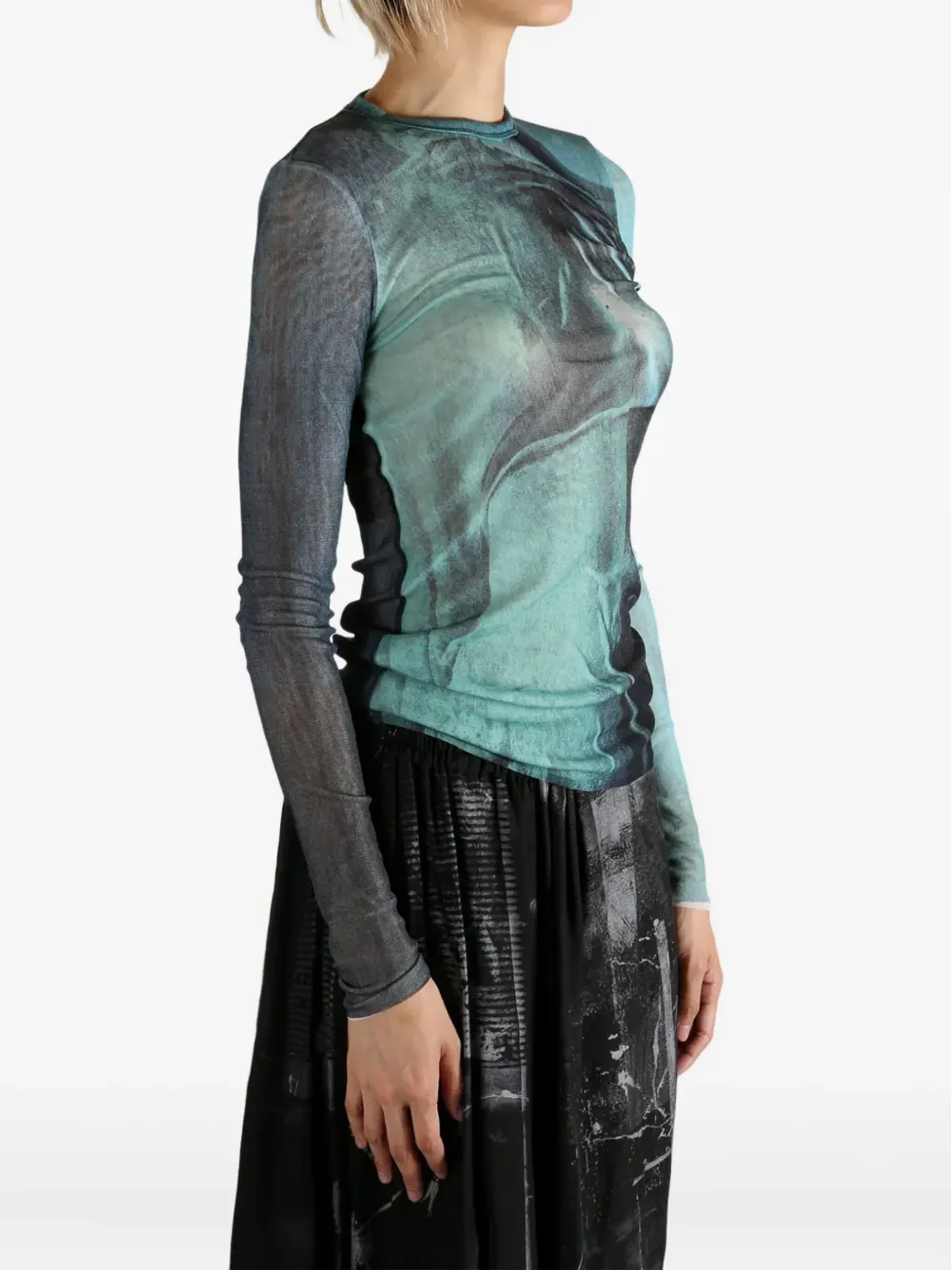 Jean Paul Gaultier 抽象柄長袖Tシャツ - 画像3