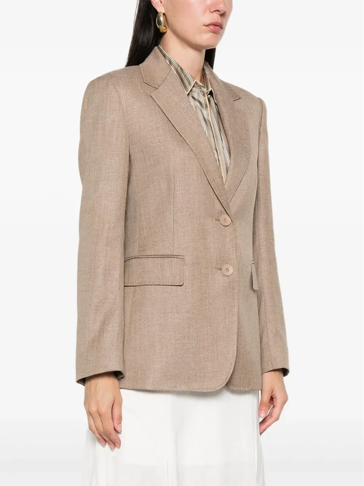 Max Mara ツーボタン ブレザー（ブラウン） - 画像3