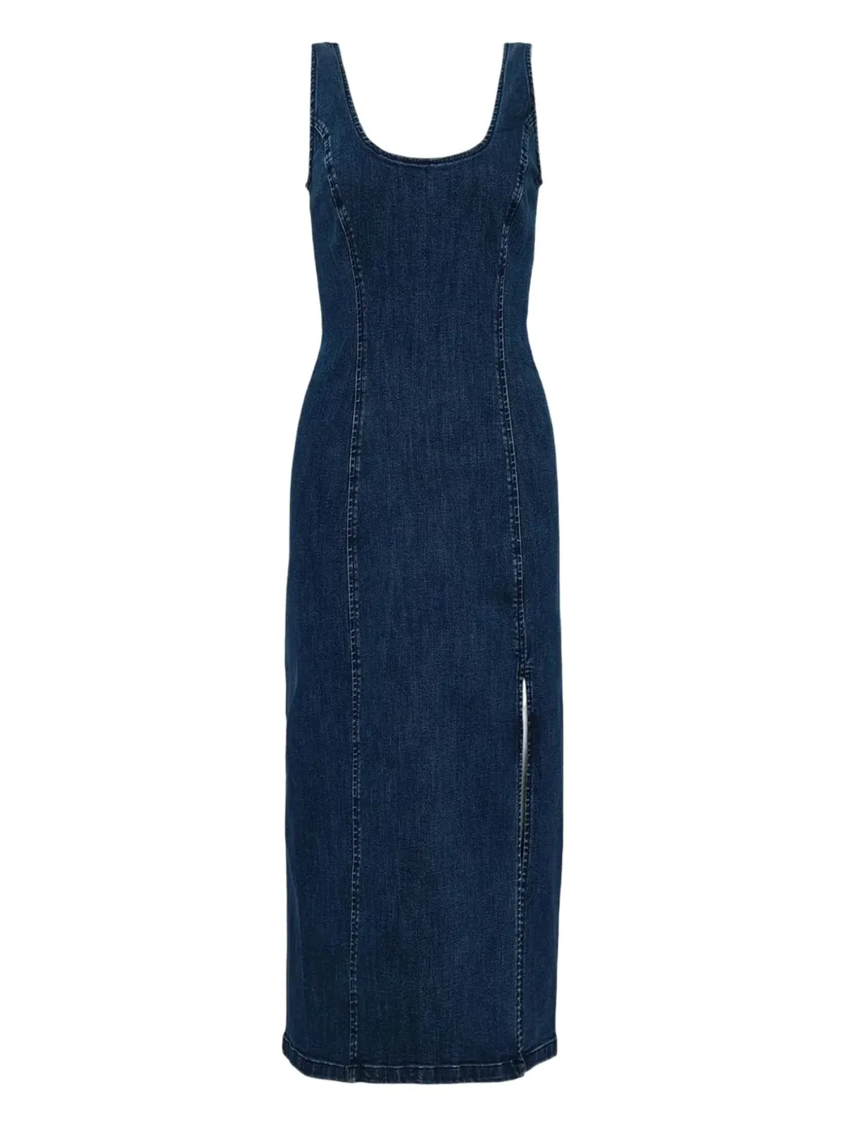 rag & bone Athena デニムパネル入りミディドレス - Blue - 画像1