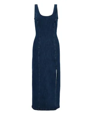 rag & bone Athena デニムパネル入りミディドレス - Blue - サムネイル1
