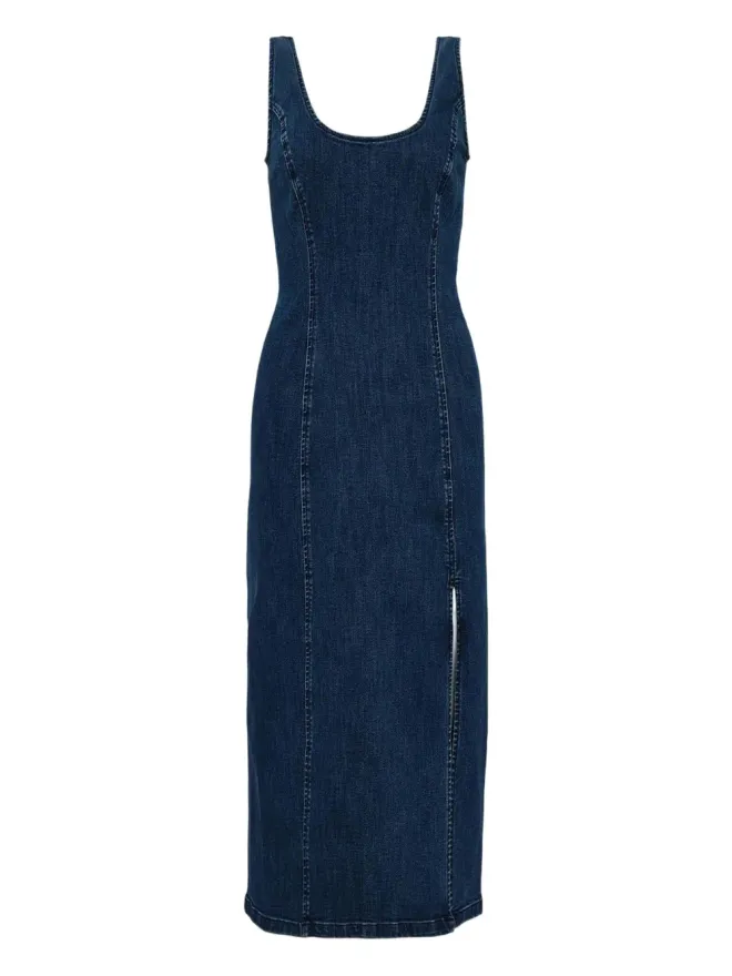 Rag & Bone rag & bone Athena デニムパネル入りミディドレス - Blueの商品画像