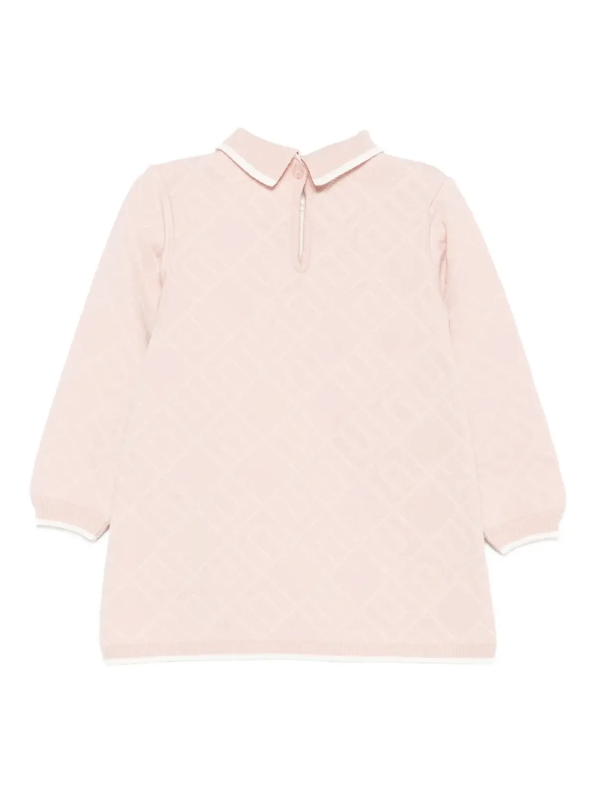 Elisabetta Franchi La Mia Bambina geometric-pattern collared dress - Pink - 画像2