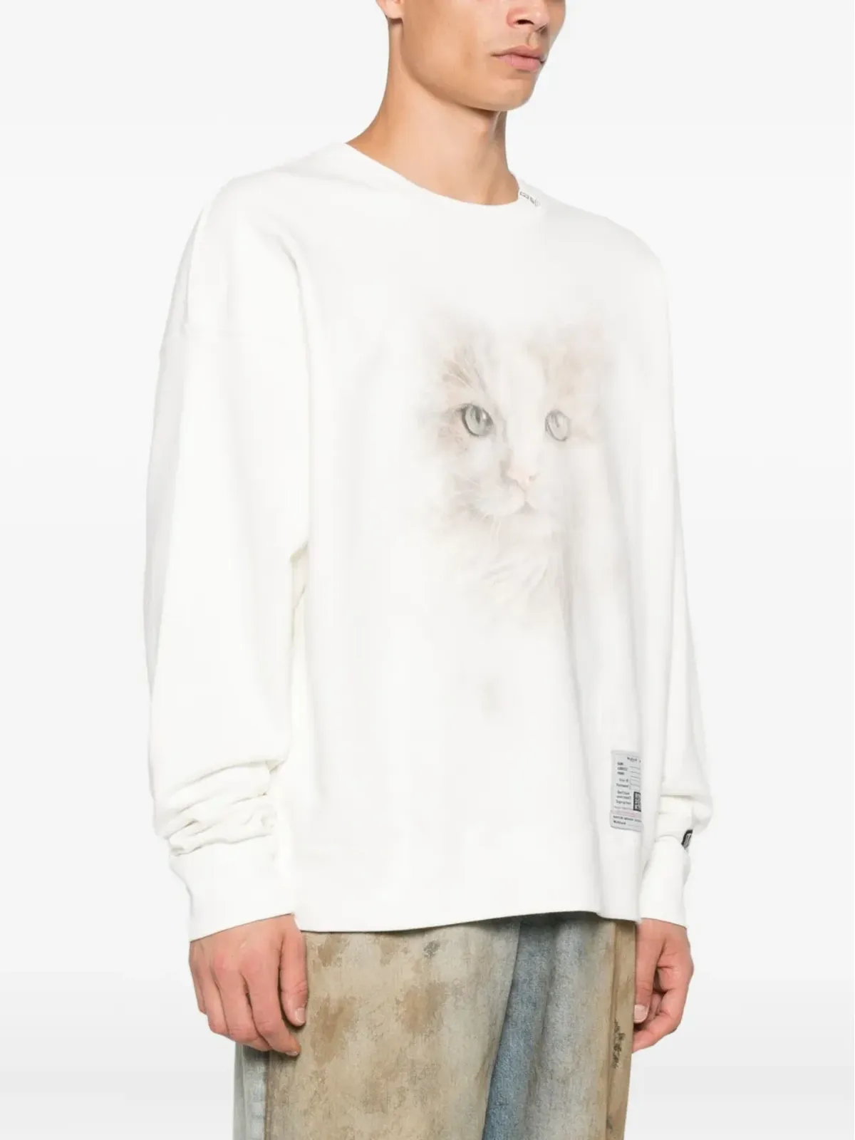 Maison MIHARA YASUHIRO 猫顔プリント スウェットシャツ - 画像3