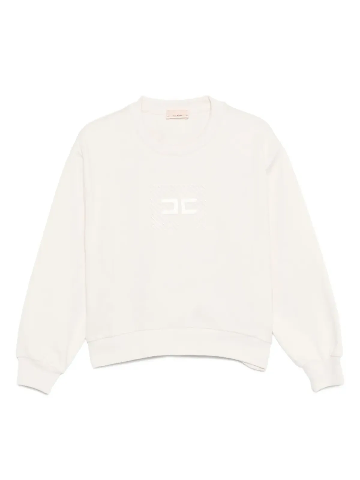 Elisabetta Franchi La Mia Bambina 刺繍ロゴ入りコットン スウェットシャツ - 画像1