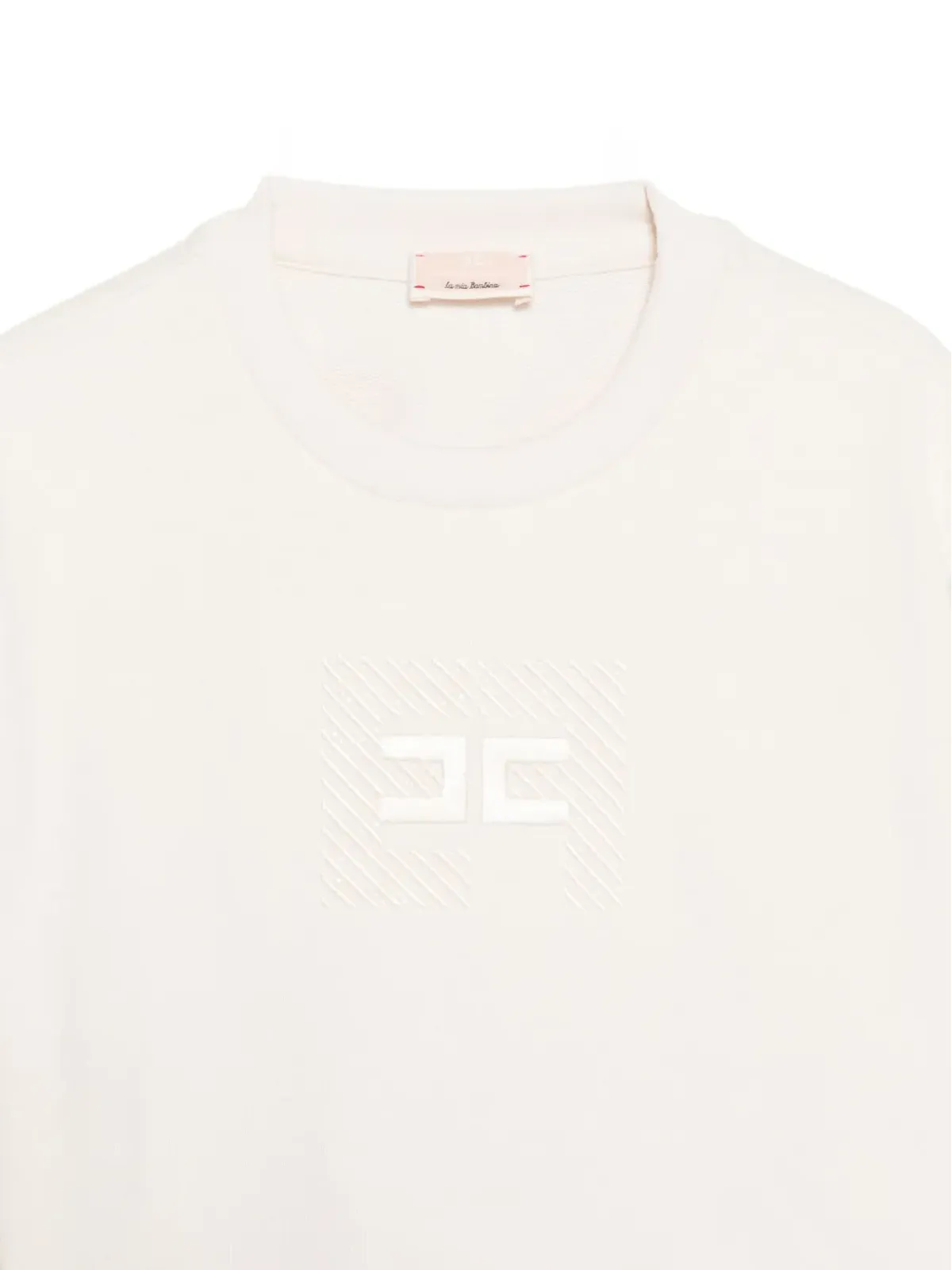 Elisabetta Franchi La Mia Bambina 刺繍ロゴ入りコットン スウェットシャツ - 画像3